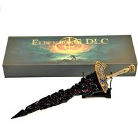 haobook Elden Ring Espada Negra de Maliketh 30 cm Espada de Colección de Metal con Soporte de Exhibición Caja de Regalo Decoración de Escritorio Temático de Juegos Jugadores