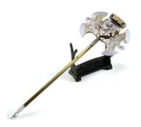 haobook Hacha de Godrick de Elden's - Réplica 9" de Completo con Soporte - Decoración de Escritorio para Gamers - Colección y Regalo