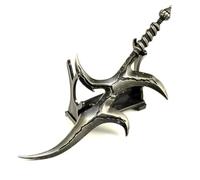 haobook Réplica de daga de asesino Black Knife, coleccionable DLC de Elden Ring, de metal tallado con grietas (edición Night of Black Knives)