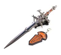 haobook Réplica del Juego Frostmourne de 11,8 Pulgadas de la Espada de Arthas de Wow, versión para Montar en la Pared Totalmente de Metal Incluye un Soporte de exhibición colección de Cosplay