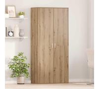 HaoChrymec Armario Alto, Madera de Ingeniería, 2 Puertas y Estantes, Armario Alto, Mueble Auxiliar, Ideal para Salón y Cocina, Color Roble Artesanal, 80 x 39 x 178 cm