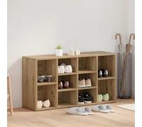 HaoChrymec Banco Zapatero con Estante, Madera Industrializada, Diseño Rústico, Banco Zapatero para Zapateros Entrada Recibidor, 103 x 30 x 54.5 cm