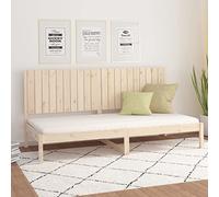 HaoChrymec Diván Cama, Estructura de Madera de Pino Macizo, Diseño con Respaldo y Base de Láminas, Sofá Cama Multifuncional, Ideal para Dormitorio o Sala de Estar, Color Natural, 90x200 cm