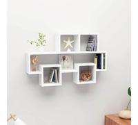 HaoChrymec Estante de Pared Infantil con Forma de Coche, Madera Contrachapada Blanca, Diseño Decorativo para Habitación Infantil, Guarda Libros y Juguetes, Soporte 40 kg, 82x15x51 cm