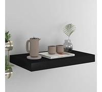HaoChrymec Estante Flotante de Pared, Panel Decorativo MDF Negro con Estructura Metálica, Diseño Moderno de Panal, Soporte 5 kg, Ideal para Libros y Decoración, 40x23x3.8 cm