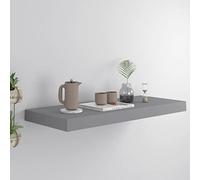 HaoChrymec Estante Flotante Moderno, Panel MDF con Estructura Metálica, Diseño Panal Gris, Soporte 7 kg, Ideal para Libros, Decoración y Colecciones, Fácil Instalación, 60x23.5x3.8 cm