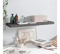 HaoChrymec Estante Flotante Moderno, Panel MDF Gris Brillante con Estructura Metálica, Diseño Panal, Soporte 10 kg, Ideal para Libros, Decoración y Colecciones, 80x23.5x3.8 cm