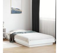 HaoChrymec Estructura de Cama Blanca 90x200 cm, Material Madera de Ingeniería, Diseño Moderno con Base Sólida, Cama Individual Ideal para Dormitorios Juveniles o Habitaciones Pequeñas, Color Blanco