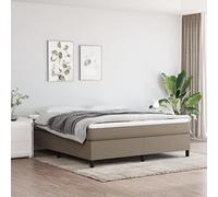 HaoChrymec Estructura de Cama sin Colchón, Tapizada en Tela Color Gris Topo, Diseño Moderno con Base Sólida, Cama Juvenil Ideal para Dormitorio Principal o Habitación, 180x200 cm
