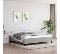 HaoChrymec Estructura de Cama sin Colchón, Tapizada en Tela Gris Claro, Diseño Moderno con Base Reforzada, Cama Matrimonial Ideal para Dormitorio Principal o Habitación Matrimonio, 180x200 cm