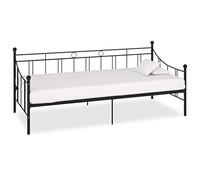 HaoChrymec Estructura de Sofá Cama Multifuncional, Metal Negro Resistente, Diseño Compacto para Salón o Dormitorio, Cama Individual y Cama Juvenil, Ideal para Espacios Reducidos, 90x200 cm