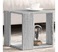 HaoChrymec Mesa de Centro Roble Gris Sonoma, Madera de Ingeniería con Almacenamiento, Diseño Moderno para Salón, Mesa Auxiliar Sofá, Coffee Table Pequeña, 32x32x30 cm