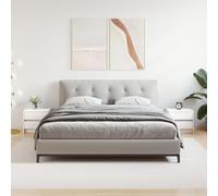 HaoChrymec Mesitas de Noche (2 Unidades), Madera Maciza de Pino, Diseño con 2 Cajones, Estilo Rústico y Funcional, Mesa de Cabeceira, Mesita Auxiliar, para Dormitorio, Color Blanco, 40x31x35.5 cm