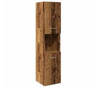 HaoChrymec Mueble de Baño de Pared, Madera de Ingeniería, Diseño Compacto, Armario de Baño Colgar, Mueble Auxiliar, para Baño y Aseo, Color Madera Reciclada, 30 x 30 x 130 cm