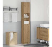 HaoChrymec Mueble de Baño, Madera de Ingeniería, Diseño Funcional con Asas, Armario Multiusos, Mueble Auxiliar de Baño, Apto para Baño, Salón y Dormitorio, Color Roble Artesanal, 32 x 25.5 x 190 cm