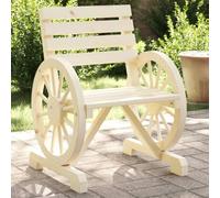 HaoChrymec Sillas de Jardín 2 uds, Madera Maciza de Abeto, Diseño con Respaldo y Reposabrazos, Cómodas y Resistentes, Conjunto Jardin Exterior, Sillas Jardin Exterior,Color Natural, 58x58x78.5 cm