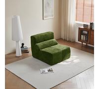HaoChrymec Sillón Individual de Terciopelo con Espuma Alta Densidad, Diseño Ergonómico Suave, Butaca Sofá, Sillón Moderno, para Salón Oficina Apartamento, Verde, 94x110x79cm