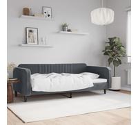 HaoChrymec Sofá Cama Moderno en Terciopelo Gris Oscuro, Diseño 2 en 1 con Estructura Reforzada, Sofá Cama Multifuncional para Salón o Dormitorio, Color Gris Oscuro, 90x200 cm