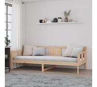 HaoChrymec Sofá Cama Multifuncional, Madera de Pino Maciza, Diseño Rústico y Práctico, Cama Individual Ideal para Salón o Habitación de Invitados, 90x190 cm