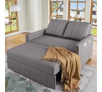 HaoChrymec Sofá Cama Plegable Multifuncional con Espuma de Alta Densidad, Respaldo Ajustable y Función Cama, Sofá Convertible, para Hogar y Residencia, Gris Antiguo, 180x127cm