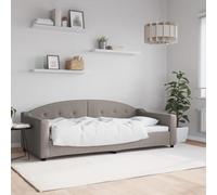 HaoChrymec Sofá Cama Tapizado en Tela Taupe, Función 2 en 1, Diseño Moderno y Minimalista, Sofá Cama Ideal para Salón o Dormitorio de Invitados, Color Gris Topo, 90x200 cm