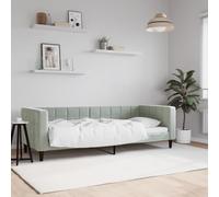 HaoChrymec Sofá Cama Tapizado en Terciopelo, Diseño Moderno 2 en 1 con Estructura Reforzada, Sofá Cama Multifuncional para Salón o Dormitorio, Color Gris Claro, 80x200 cm