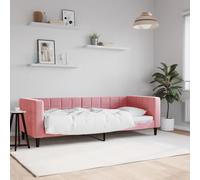 HaoChrymec Sofá Cama, Tapizado en Terciopelo Rosa, Función 2 en 1, Diseño Moderno con Estructura Reforzada, Sofá Cama Ideal para Salón o Dormitorio de Invitados, Color Rosa, 80x200 cm