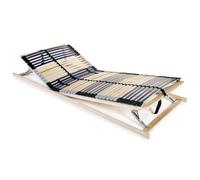 HaoChrymec Somier de Madera de Haya, 42 Láminas 7 Zonas de Confot, Base Cama Individual con Soporte Ajustable, Ideal para Habitación Principal o Juvenil, 90x200 cm