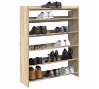 HaoChrymec Zapatero, Madera Industrializada, Diseño Compacto, Organizador para Entrada y Dormitorio, Zapatero Entrada, Shoe Rack, Color Roble Sonoma, 80 x 25 x 100 cm