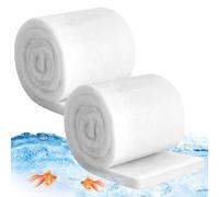 Haocjanc 2 Piezas Esponja Filtro Acuario, Espesada Filtro Esponja Acuario, Esponja Acuario Blanco, Algodón de Filtración para Pecera Reutilizable para Acuarios, Peceras (100cm x 12cm x 2cm)