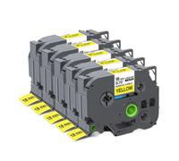 HAOCNC 5 10 Piezas 6 9 12 18 24 mm TZeFX231 TZe FX231 FX221 FX211 FX241 FX631 Cinta Flexible Compatible con Suministros de Impresora para el número de Pieza TZeFX231(5PK 18mm Yellow)