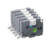 HAOCNC 5 10 Piezas 6 9 12 18 24 mm TZeFX231 TZe FX231 FX221 FX211 FX241 FX631 Cinta Flexible Compatible con Suministros de Impresora para el número de Pieza TZeFX231(5PK 9mm White)