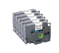 HAOCNC 5 10 Piezas 6 9 12 18 24 mm TZeFX231 TZe FX231 FX221 FX211 FX241 FX631 Cinta Flexible Compatible con Suministros de Impresora para el número de Pieza TZeFX231(5PK 6mm White)