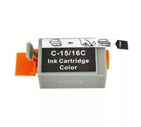 HAOCNC Cartucho de Tinta BCI15 BCI16 C15 C16 C-15 C-16 Compatible con Impresora I70 I80 Ip90 Ip90v DS700 DS810 Mini220(3 Sets 6 Pcs)