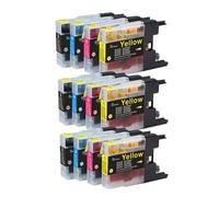 HAOCNC Cartucho de Tinta LC1220 LC1240 Compatible con MFC J430W J5910DW MFC J625DW J6510DW MFC J6710DW J825DW DCP J725DW J925DW(3Set)