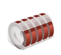 HAOCNC Cinta de Estampado 3D Multicolor de 5 Unidades, 9mm, Compatible con Suministros de Impresora E-101 E-202 12965 1540 1610 para número de Pieza, Cinta de Etiquetas 3D de 9mm(5PK Maroon Red)