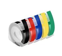HAOCNC Etiquetadora Manual B90 Impresora de Etiquetas en Relieve 3D Máquina etiquetadora 12965 con Cinta de Etiquetas 3D autoadhesiva Compatible con Suministros de Impresora(5PK Mixed Color 1)