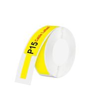 HAOCNC Papel de Etiqueta térmica 12x40mm 15x30mm 15x50mm Cinta de Etiquetas autoadhesiva Impermeable P15 Compatible con Suministros de Impresora P15 P12 L12(Cable Yellow)
