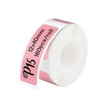 HAOCNC Papel de Etiqueta térmica 12x40mm 15x30mm 15x50mm Cinta de Etiquetas autoadhesiva Impermeable P15 Compatible con Suministros de Impresora P15 P12 L12(Pink 1240)