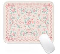 HAOCOO Coquette - Alfombrilla de mouse pequeña con diseño floral y estético, antideslizante, suministros de oficina, alfombrilla de mouse de viaje suave, accesorios de decoración de escritorio