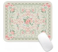 HAOCOO Coquette - Bonita alfombrilla de mouse de 9.45 x 7.87 pulgadas, estética floral, pequeña, impermeable, antideslizante, suministros de oficina, alfombrilla de mouse de viaje suave, accesorios de