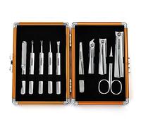 HAODA Set de manicura Kit de Herramientas de la podadora de Clavos Kit de pedicura Blanco 5pc Set de manicura de Acero Inoxidable Profesional Profesional for niños Adultos Familiares Kit de cortaúñas