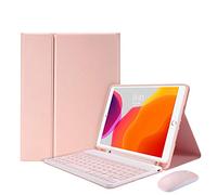 HAODEE Para iPad Case Air 4 10.9 pulgadas Funda magnética delgada con Bluetooth Touchpad teclado Mouse Case (color: ratón rosa, tamaño: Pro 11 2020)