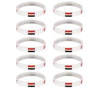 Haodream 10 piezas/paquete: elegantes pulseras de silicona para eventos de fútbol 2026 con colores nacionales brillantes para los amantes de los deportes Pulseras de silicona para cooperación, Eine