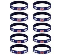 Haodream 10 piezas/paquete: elegantes pulseras de silicona para eventos de fútbol 2026 con colores nacionales brillantes para los amantes de los deportes Pulseras de silicona para cooperación, Eine