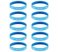 Haodream 10 piezas/paquete: elegantes pulseras de silicona para eventos de fútbol 2026 con colores nacionales brillantes para los amantes de los deportes Pulseras de silicona para cooperación, Eine