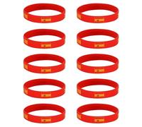 Haodream 10 piezas/paquete: elegantes pulseras de silicona para eventos de fútbol 2026 con colores nacionales brillantes para los amantes de los deportes Pulseras de silicona para cooperación, Eine