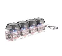 Haodream 1PC 4-Teclas LED Luz Teclado Clics Juguetes Teclas Probador Para Alivio Del Estrés Y Juego Sensorial Llavero Regalo Herramienta Relajante Para La Ansiedad