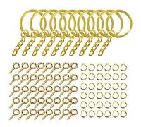 Haodream 20 Unidades/Set de llaves multifuncionales, llaveros divididos de metal a granel con pasador de tornillo, accesorios de llave de metal a granel con pasador de tornillo, m, como se describe