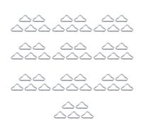 Haodream 50 anillos triangulares para trampolín, conectores de hebilla, anillos en V de alta resistencia, hebillas para reemplazo y reparación, fijador fácil de usar para trampolín